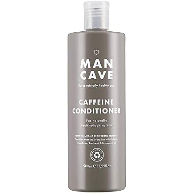 ManCave CAFFEINE CONDITIONER FOR MEN, ENCOURAGE HEALTHY HAIR GROWTH, CONDITION AND STRENGTHEN WITH CAFFEINE, SHEA BUTTER AND PANTHENOL, NATURAL, VEGAN, CRUELTY FREE, 500 ML - Image 1